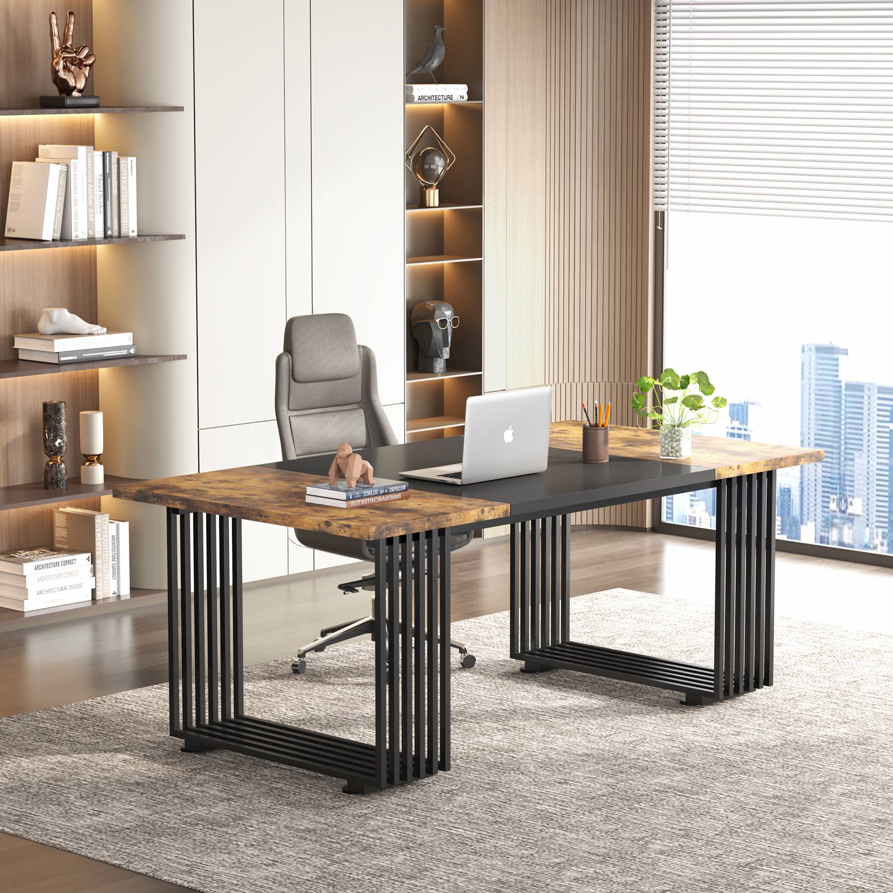 Tribesigns Executive Desk, 70.9" Modern Office Computer Desk Conference Table Tribesigns